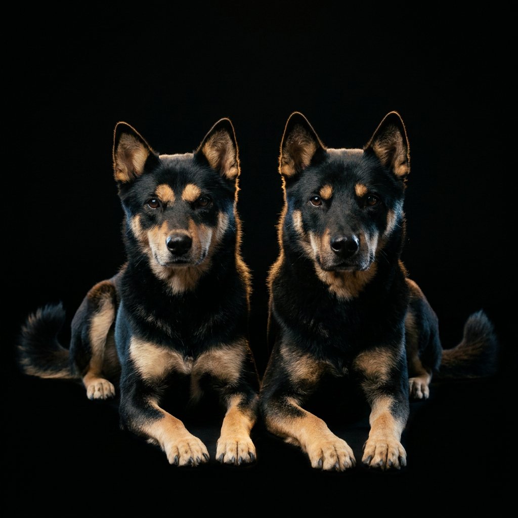 Lumi & Leo — twin Korean Jindos